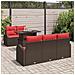 Set Divano da Giardino 6 pcs Marrone Rattan in Polipropilene - Foto miniatura 3