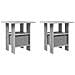 Comodino 2 pcs Grigio Sonoma 41 x 40 x 45 cm Legno multistrato - Foto miniatura 1