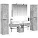Set di mobili per il bagno 6 pcs Grigio Cemento - Foto miniatura 1