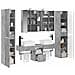 Set di mobili per il bagno 6 pcs Grigio Cemento - Foto miniatura 3