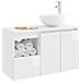 Set di mobili per il bagno 2 pz Bianco Lucido - Foto miniatura 8