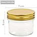 Vaso Per Marmellata In Vetro Coperchio Oro 24 Pz 110 Ml - Foto miniatura 7