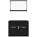Set Mobili Da Bagno 2 Pz Nero In Truciolato - Foto miniatura 4