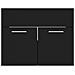 Set Mobili Da Bagno 2 Pz Nero In Truciolato - Foto miniatura 5