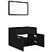 Set Mobili Da Bagno 2 Pz Nero In Truciolato - Foto miniatura 7