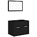 Set Mobili Da Bagno 2 Pz Nero In Truciolato - Foto miniatura 1