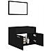 Set Mobili Da Bagno 2 Pz Nero In Truciolato - Foto miniatura 10