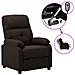 Poltrona Elettrica Reclinabile Marrone Scuro in Tessuto - Foto miniatura 1