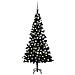 Set Albero Natale Artificiale con LED e Palline Nero 120 cm PVC - Foto miniatura 1