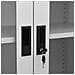 Armadio per Ufficio Grigio Chiaro 90x40x180 cm Acciaio e Vetro - Foto miniatura 2