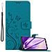 Custodia Compatibile Con Honor 10 Lite /p Smart 2019 In Blu Fiore - Coperchio Protettivo In Design Floreale Con Chiusura Magnetica, Funzione Stand E Slot Per Carte - Foto miniatura 1
