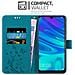 Custodia Compatibile Con Honor 10 Lite /p Smart 2019 In Blu Fiore - Coperchio Protettivo In Design Floreale Con Chiusura Magnetica, Funzione Stand E Slot Per Carte - Foto miniatura 3