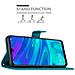 Custodia Compatibile Con Honor 10 Lite /p Smart 2019 In Blu Fiore - Coperchio Protettivo In Design Floreale Con Chiusura Magnetica, Funzione Stand E Slot Per Carte - Foto miniatura 4