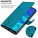 Custodia Compatibile Con Honor 10 Lite /p Smart 2019 In Blu Fiore - Coperchio Protettivo In Design Floreale Con Chiusura Magnetica, Funzione Stand E Slot Per Carte - Foto miniatura 5