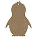 Pinguino In Legno Mdf Da Decorare - 10 Cm - Foto miniatura 1
