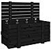 Contenitore Portaoggetti Nero 91x40,5x42 Cm Legno Massello Pino - Foto miniatura 2