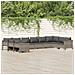 Set Divani Da Giardino 10 Pz Con Cuscini In Polyrattan Grigio - Foto miniatura 1