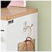 Scarpiera Ribaltabile, Scarpiera Con 3 Ribalte, Portascarpe Salvaspazio Con 2 Ganci, Bianco-naturale 59x26x116cm Fsr144-wn - Foto miniatura 3