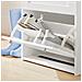 Scarpiera Ribaltabile, Scarpiera Con 3 Ribalte, Portascarpe Salvaspazio Con 2 Ganci, Bianco-naturale 59x26x116cm Fsr144-wn - Foto miniatura 4