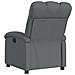 Poltrona Reclinabile In Tessuto Grigio Scuro - Foto miniatura 6