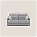 Margot Divano letto matrimoniale con schienale morbido alto in tessuto T02 196 cm (mat. 160x197) grigio chiaro - Foto miniatura 2