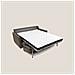 Margot Divano letto matrimoniale con schienale morbido alto in tessuto T02 196 cm (mat. 160x197) grigio chiaro - Foto miniatura 3