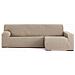 Copridivano Troya Elastico Penisola Destra Beige Bracciolo Lungo 250/310 - Foto miniatura 1