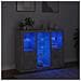 Credenze Con Luci Led 3 Pz Grigio Cemento In Legno Multistrato - Foto miniatura 3