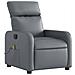 Poltrona Massaggiante Elettrica Reclinabile Grigio Similpelle - Foto miniatura 3
