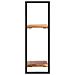 Lusso Casadino -  Mensole Parete 2 Pz 25x25x75 Cm Legno Massello Acacia E Acciaio - Foto miniatura 3