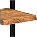 Lusso Casadino -  Mensole Parete 2 Pz 25x25x75 Cm Legno Massello Acacia E Acciaio - Foto miniatura 6