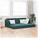 Divano Letto a Pavimento 2-in-1 Verde Scuro 213x144x60 cm Velvet - Foto miniatura 2