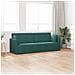 Divano Letto a Pavimento 2-in-1 Verde Scuro 213x144x60 cm Velvet - Foto miniatura 3