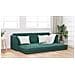 Divano Letto a Pavimento 2-in-1 Verde Scuro 213x144x60 cm Velvet - Foto miniatura 4