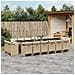 Set da Pranzo da Giardino 17 pz con Cuscini Beige in Polyrattan - Foto miniatura 2