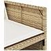 Set da Pranzo da Giardino 17 pz con Cuscini Beige in Polyrattan - Foto miniatura 7