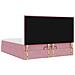 Struttura Letto Pouf con Materassi Rosa 160x200 cm Velluto - Foto miniatura 9