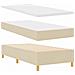 Letto a molle con materasso Crema 100 x 200 cm Tessuto - Foto miniatura 6