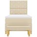 Letto a molle con materasso Crema 100 x 200 cm Tessuto - Foto miniatura 9