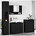Set di mobili per il bagno 4 pcs Nero 30 x 35 x 192 cm - Foto miniatura 2
