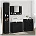 Set di mobili per il bagno 4 pcs Nero 30 x 35 x 192 cm - Foto miniatura 4