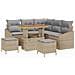 Set Divano da Giardino con cuscino 8 pcs Beige e Grigio Chiaro - Foto miniatura 1