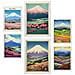 Set Di 6 Stampe Dipinti Decorativi Estetici Di Montagne Imponenti In Stile Versatile Per Il Tuo Soggiorno, Camera Da Letto, Casa A3 & A4 Cornice Bianca - Foto miniatura 1
