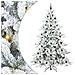 Albero di Natale Artificiale con Rami Pieghevoli Bianco 240 cm - Foto miniatura 1