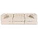 Divano modulare 3 pcs Crema Tessuto - Foto miniatura 7