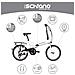 E-sky 20'' - E-bike Pieghevole In Alluminio, Ruote 20'', Cambio 7 Velocità, Motore 250 W, Batteria 36v X 7,8 Ah - Colore Bianco - Foto miniatura 3