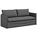 Divano 2 pcs Grigio scuro 196 x 82 x 85 cm Tessuto - Foto miniatura 5