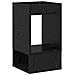 Tavolino Rovere Nero 30 x 30 x 56 cm Legno multistrato - Foto miniatura 1