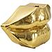 Soprammobile Mouth Lip Oro In Resina A Forma Di Labbra - Foto miniatura 2