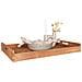 Vassoio In Teak Naturale Faro — 58x38 Cm Con Manici Integrati - Foto miniatura 1